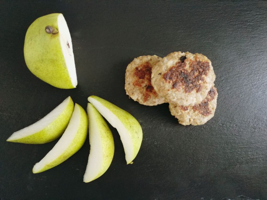 Artisan pear and sage sausage patties black slate