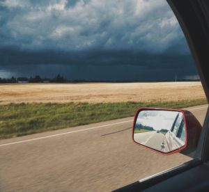 Summer Storm driving down the highway. Highway driving can be meditative. Especially with this scenery.