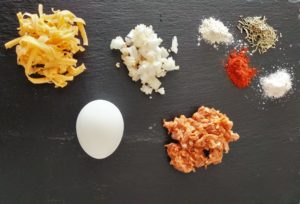Ingredients for breakfast scramble