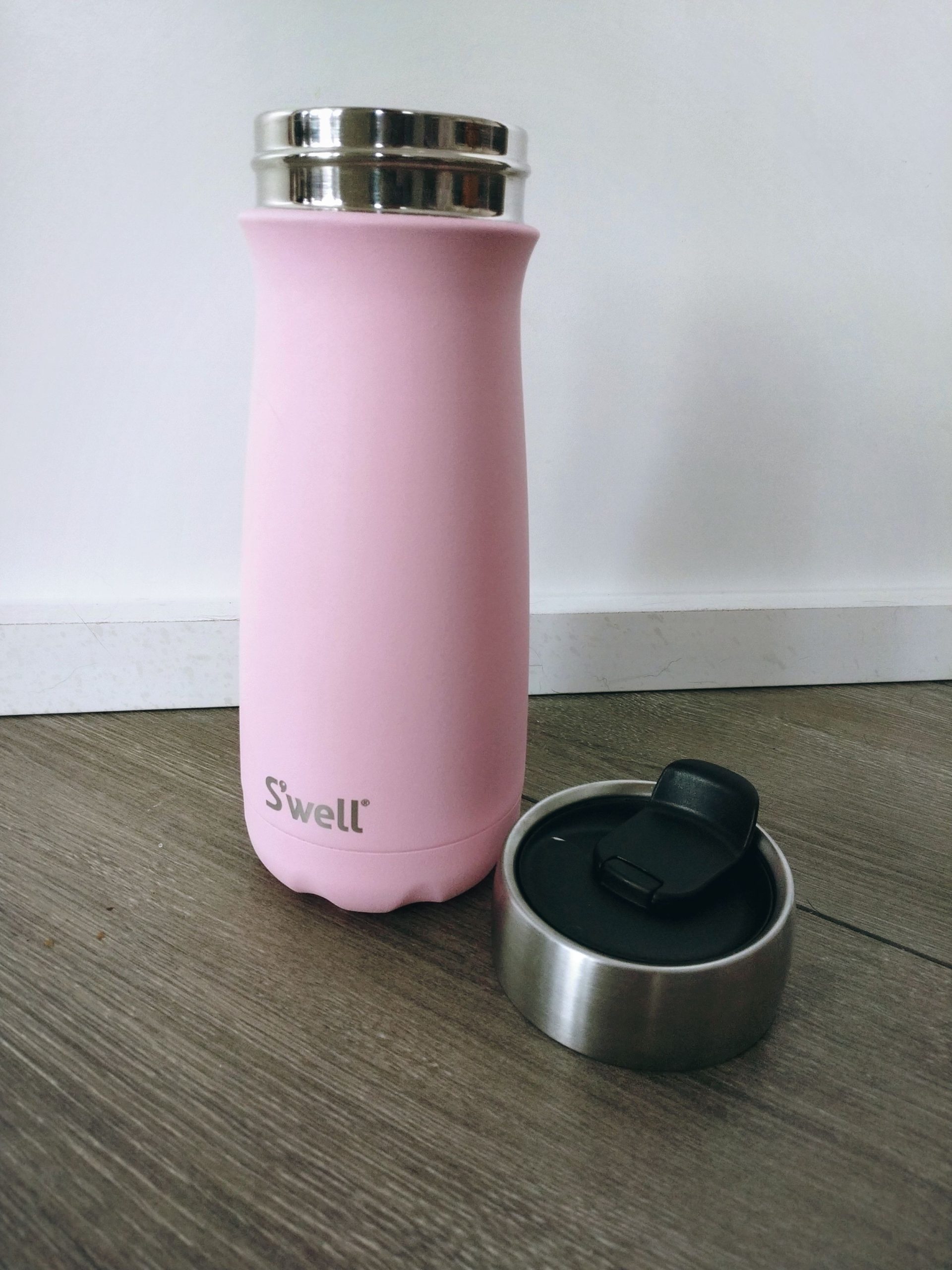 S'well pink topaz commuter mug with lid