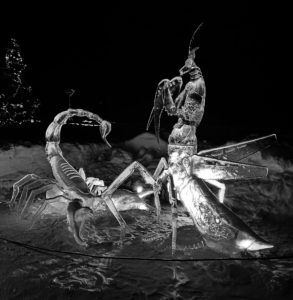 Scorpion vs. Praying mantis - Banff Ice Magic International Ice Carving Competition January 2020
