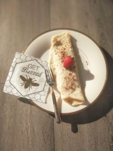 Gluten free crepe with strawberry