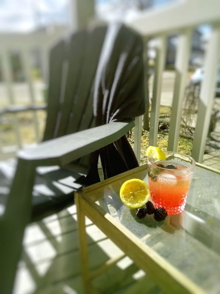 Lemon Blackberry Whiskey Sour