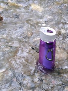 Purple lifestraw water bottle