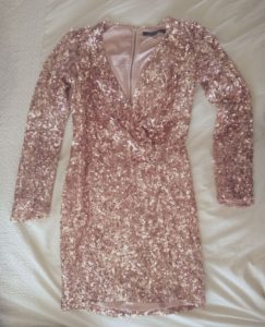 Rose Gold Sequin Dress FCUK